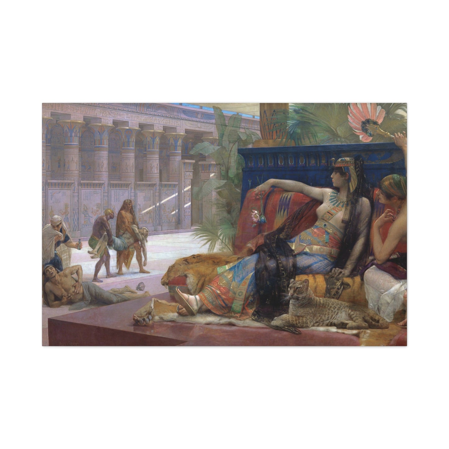 Cleopatra Testing Poisons on Condemned Prisoners - Canvas Wrap