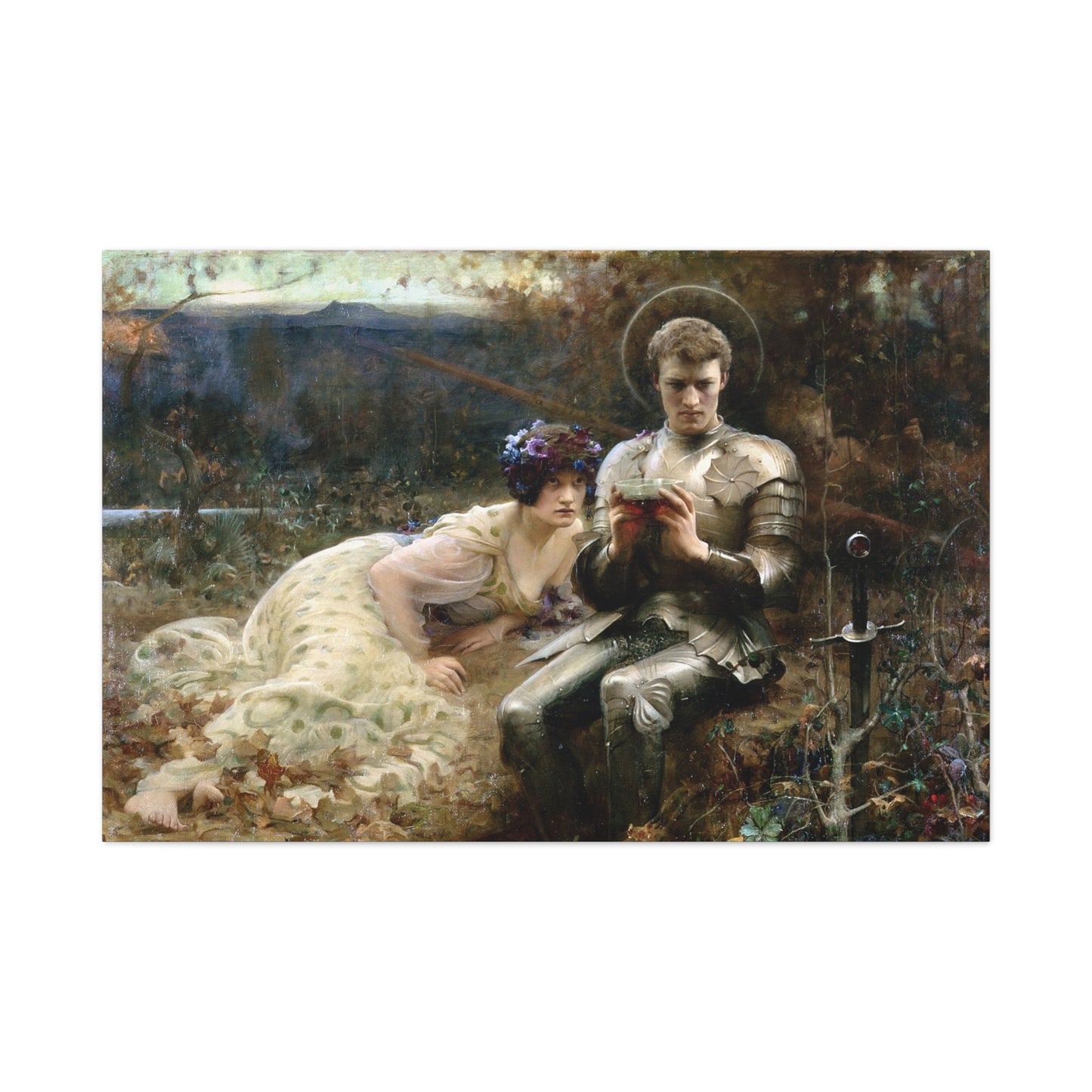 The Temptation of Sir Percival - Canvas Wrap