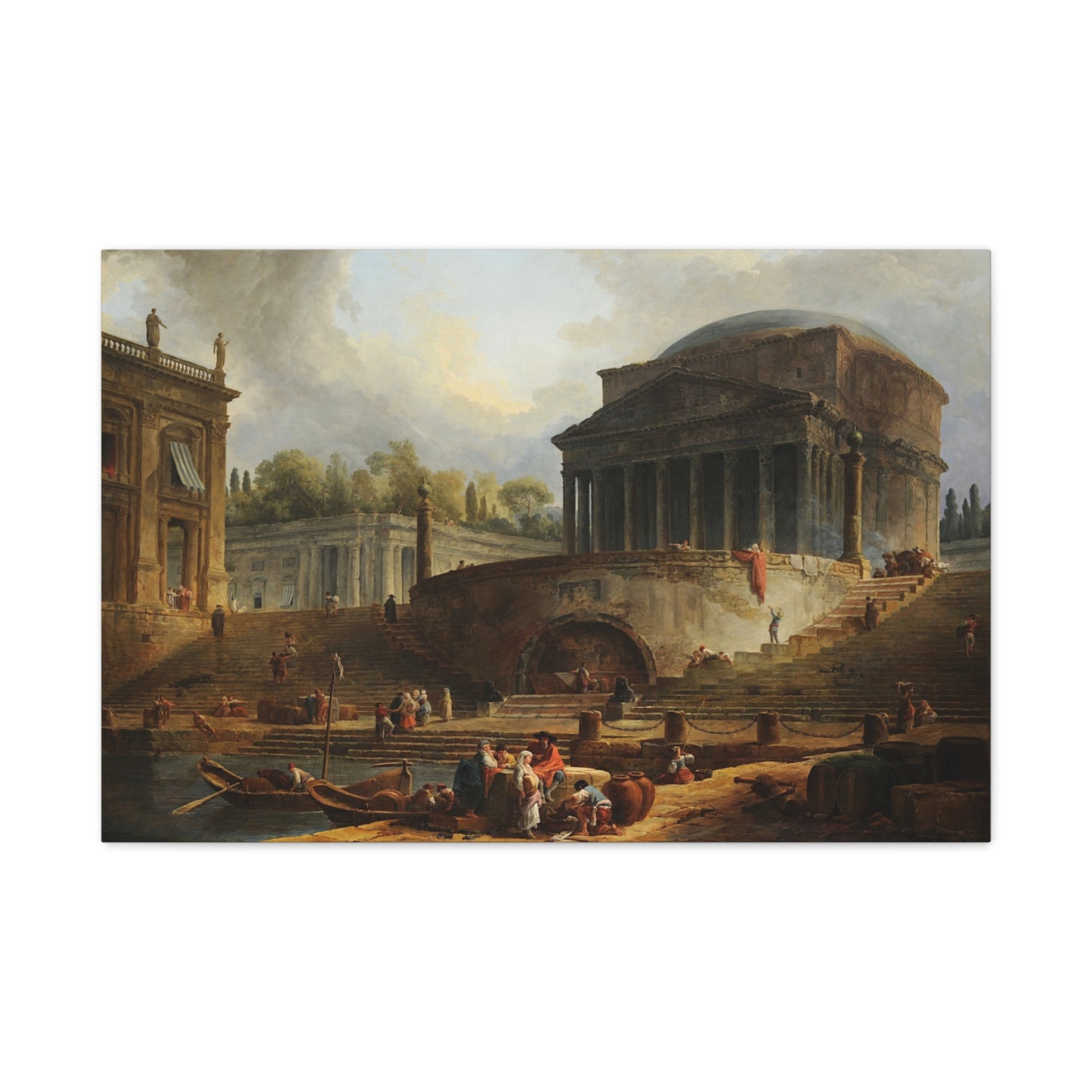 View of the Port of Ripetta - Canvas Wrap