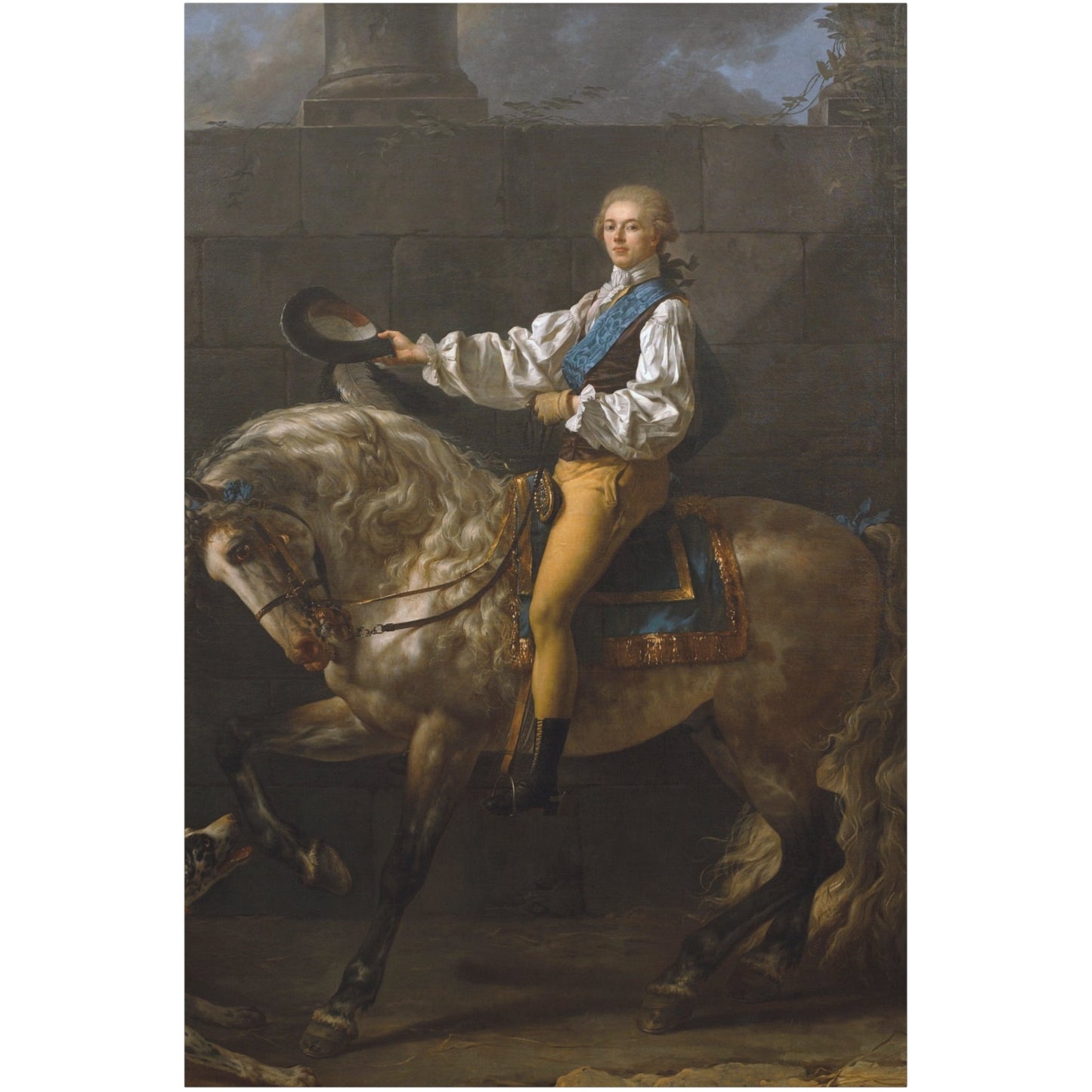 Equestrian portrait of Stanisław Kostka Potocki - Canvas Wrap