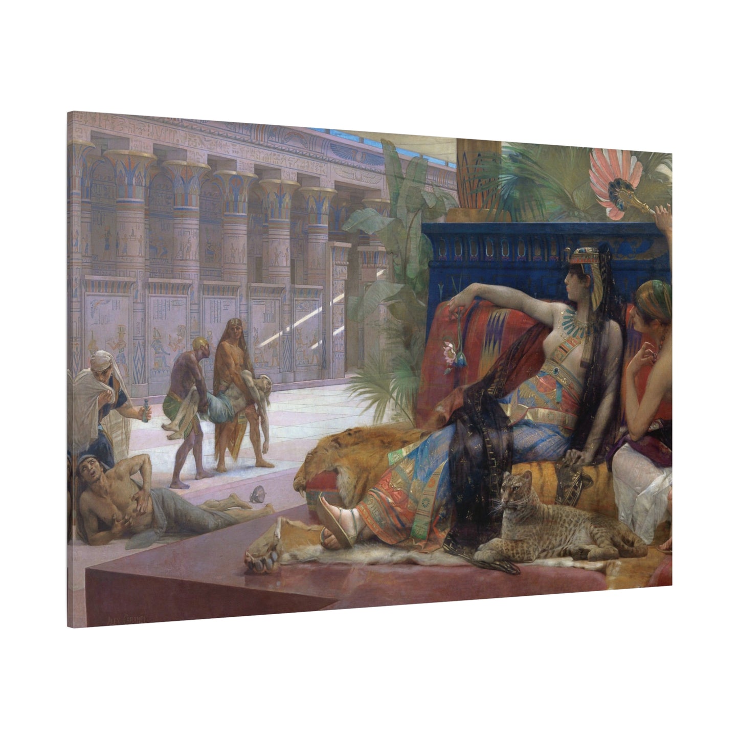 Cleopatra Testing Poisons on Condemned Prisoners - Canvas Wrap