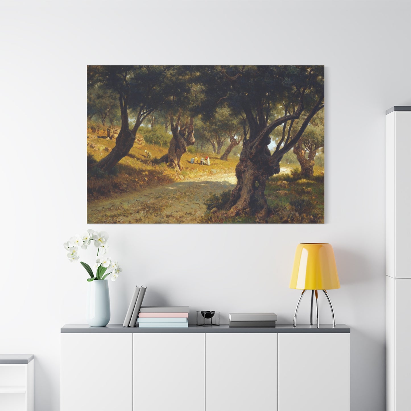 Poppies and Olive Trees - Canvas Wrap
