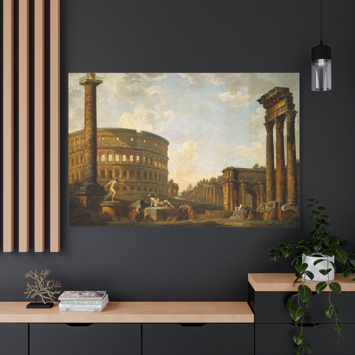 Roman Capriccio The Colosseum and Other Monuments - Canvas Wrap