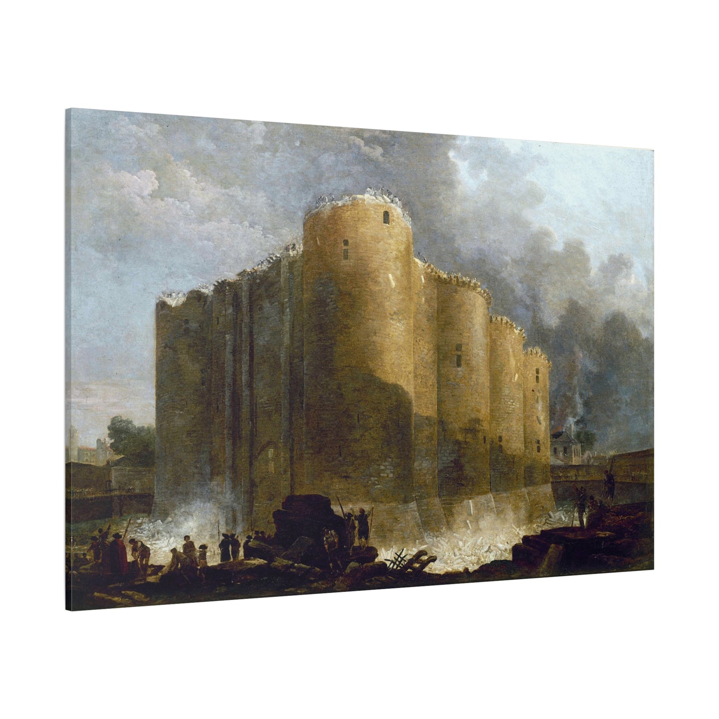 The Bastille in the first days of its demolition - Canvas Wrap