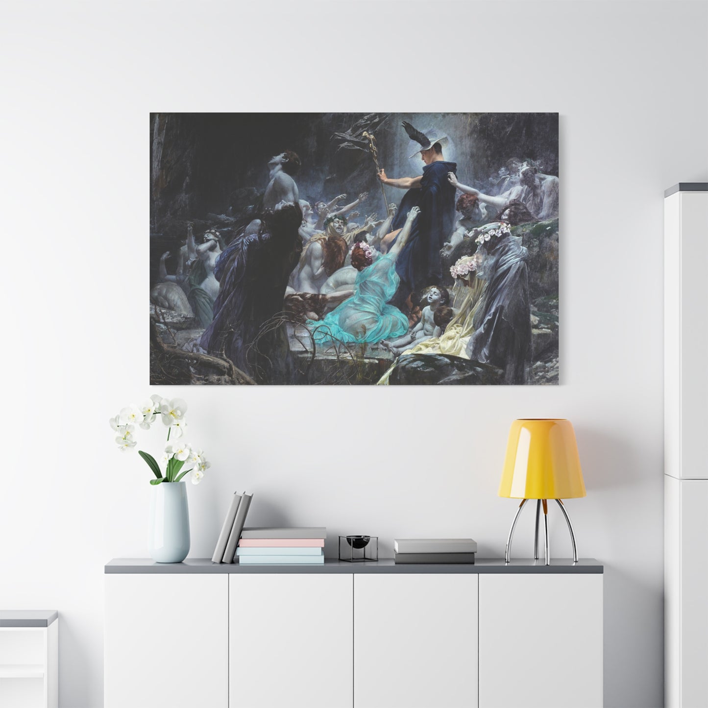 Souls on the Banks of the Acheron - Canvas Wrap