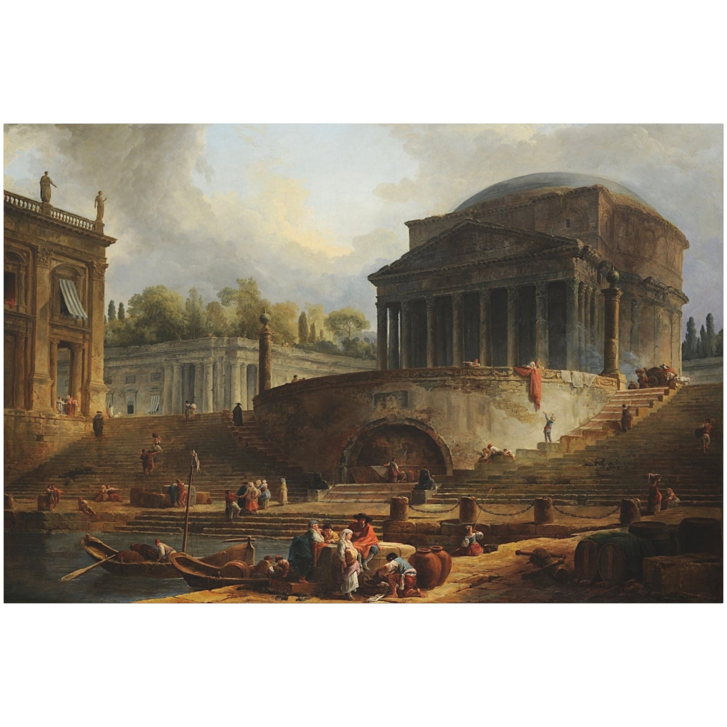 View of the Port of Ripetta - Canvas Wrap
