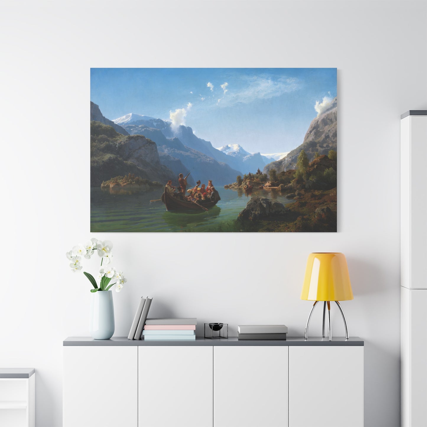 Bridal Procession on the Hardangerfjord - Canvas Wrap
