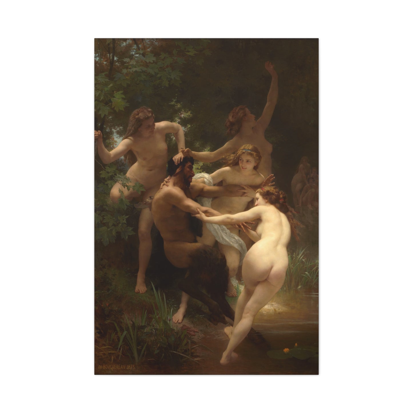 Nymphs and Satyr - Canvas Wrap