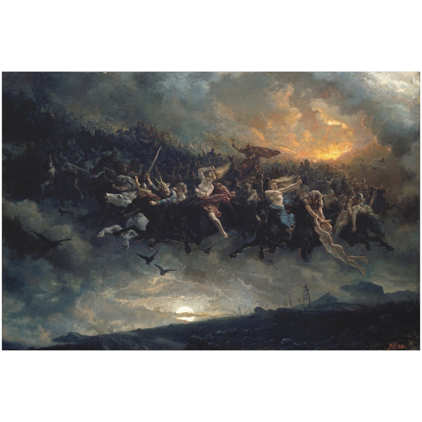 The Wild Hunt of Odin - Canvas Wrap