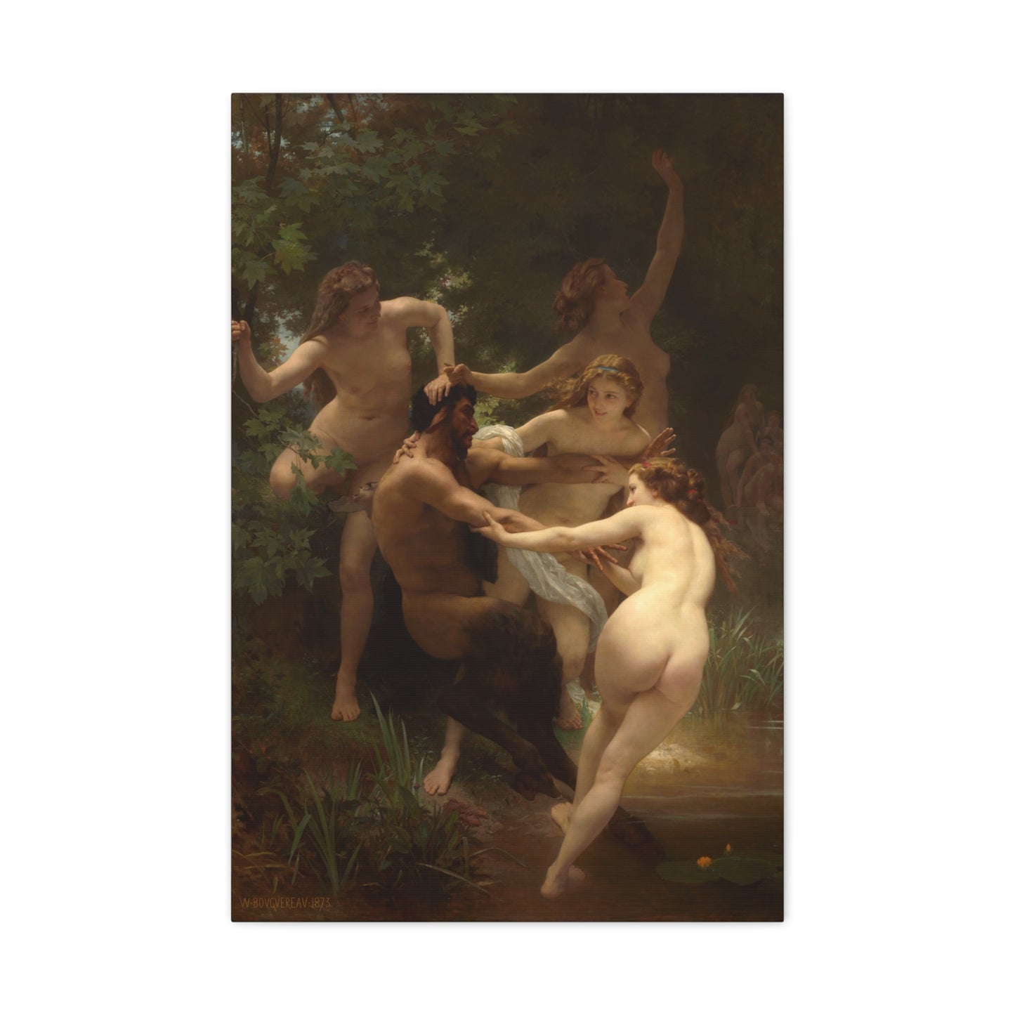Nymphs and Satyr - Canvas Wrap