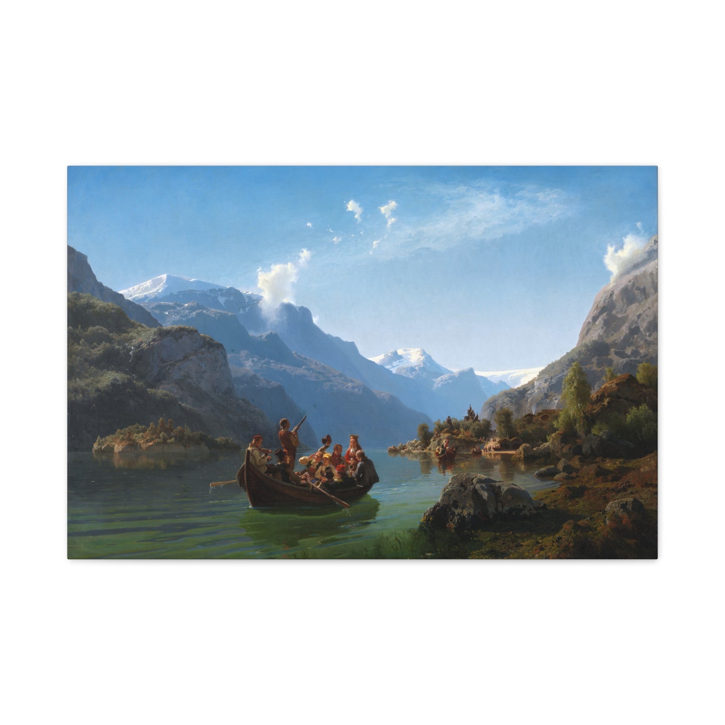 Bridal Procession on the Hardangerfjord - Canvas Wrap