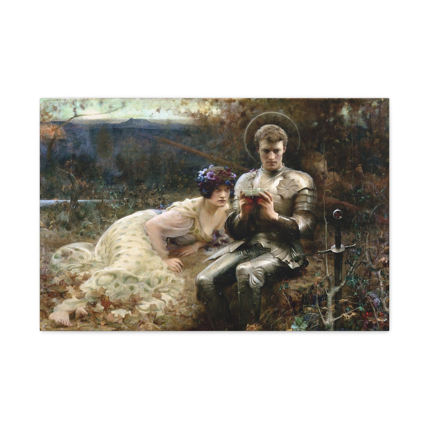 The Temptation of Sir Percival - Canvas Wrap