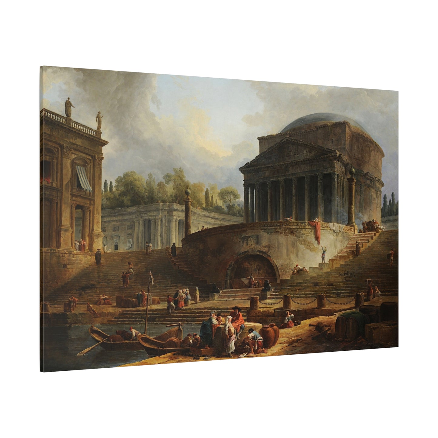 View of the Port of Ripetta - Canvas Wrap