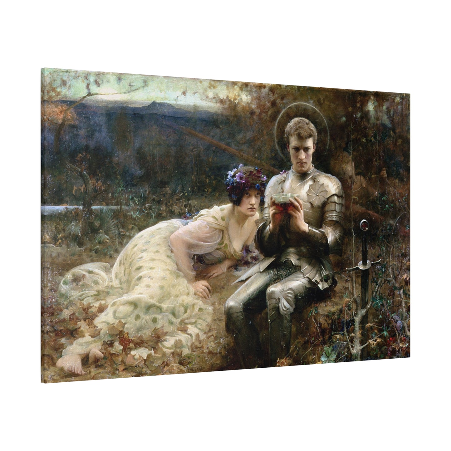 The Temptation of Sir Percival - Canvas Wrap