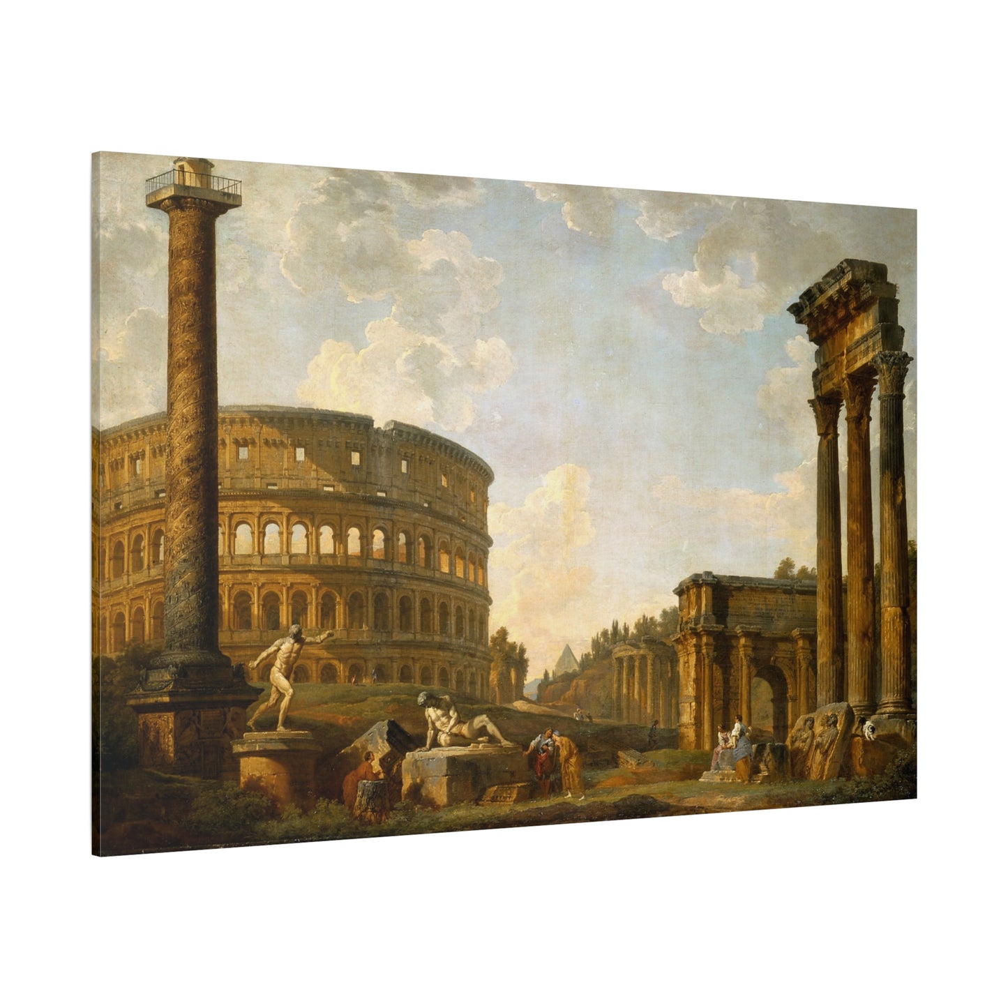 Roman Capriccio The Colosseum and Other Monuments - Canvas Wrap