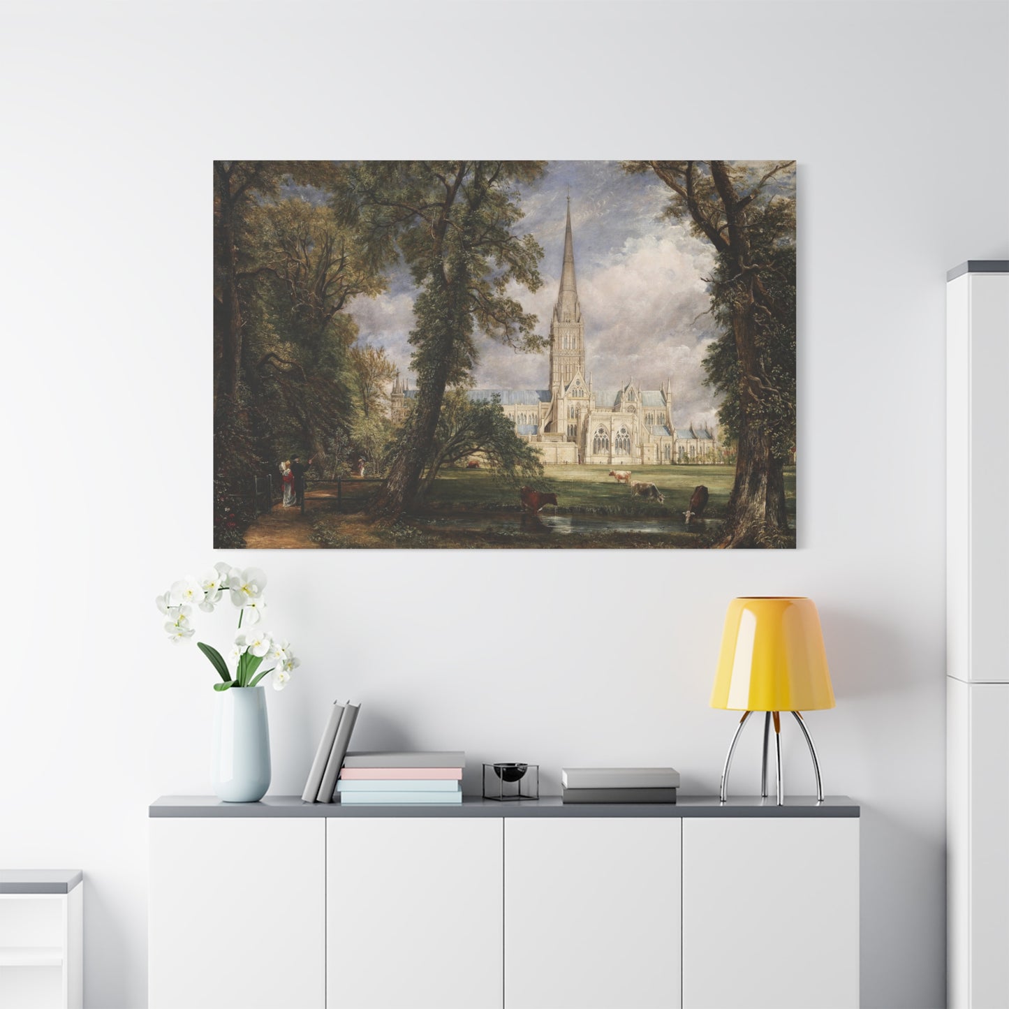 Salisbury Cathedral from the Bishop's Garden - Canvas Wrap