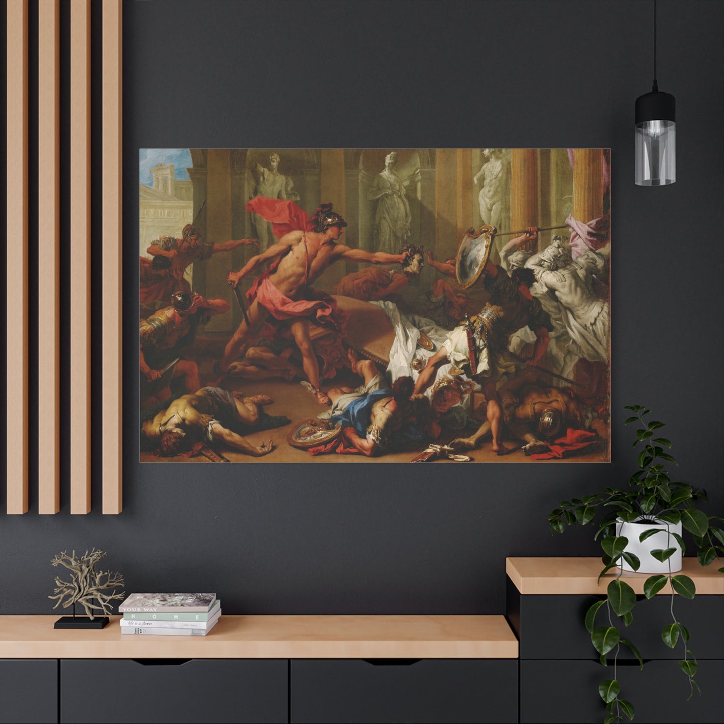 Perseus Confronting Phineus with the Head of Medusa - Canvas Wrap