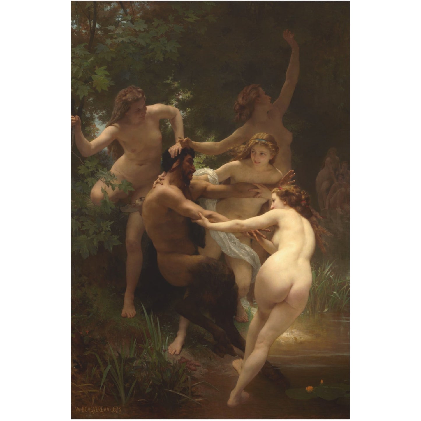 Nymphs and Satyr - Canvas Wrap