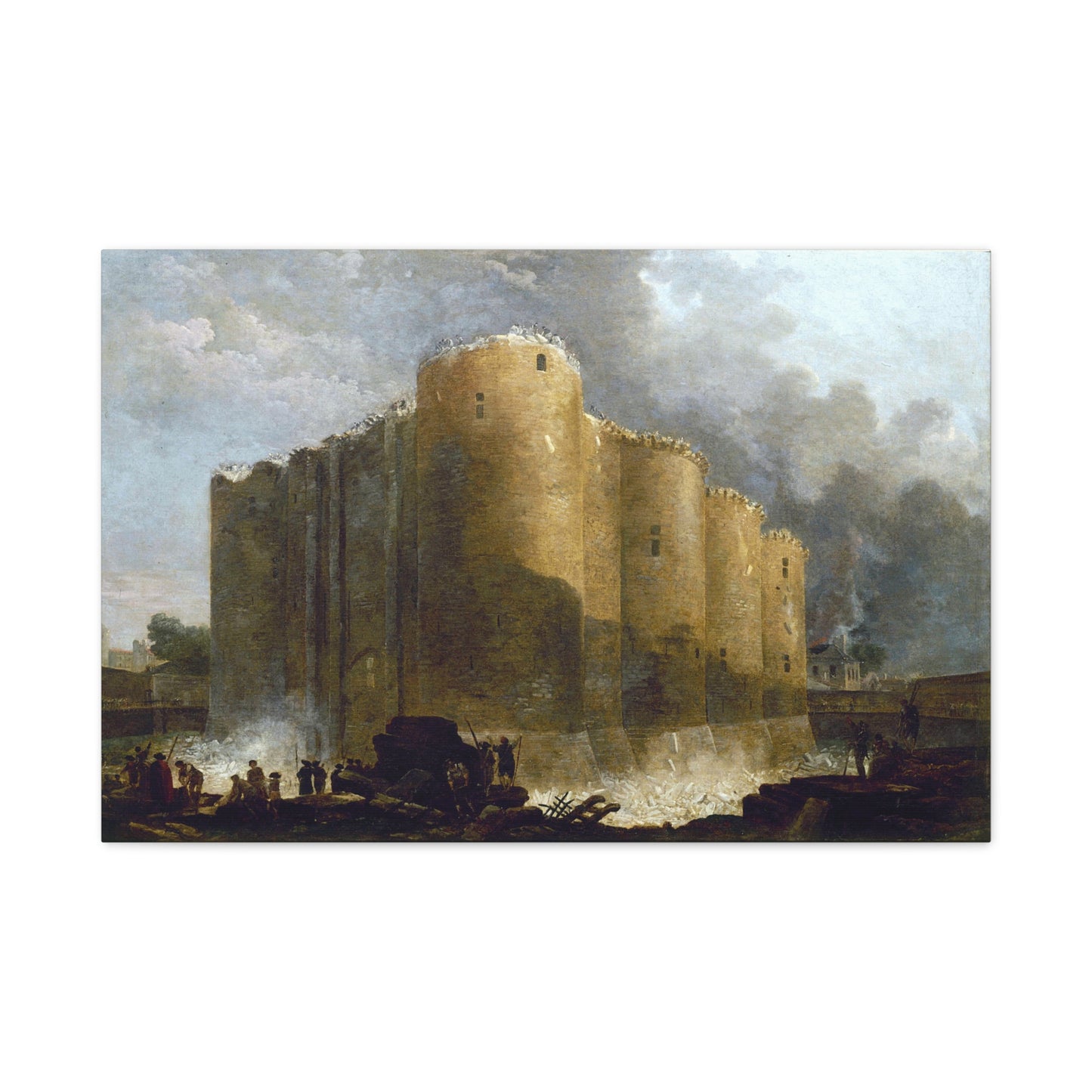 The Bastille in the first days of its demolition - Canvas Wrap