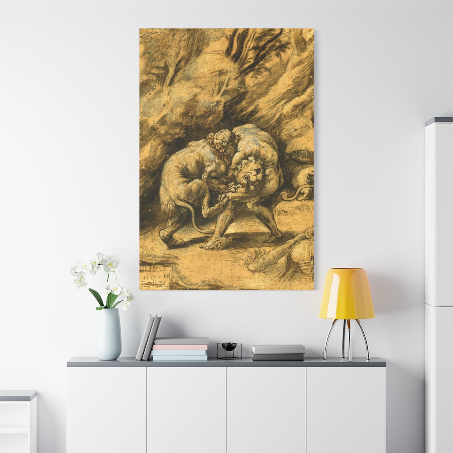 Hercules and the Nemian Lion - Canvas Wrap