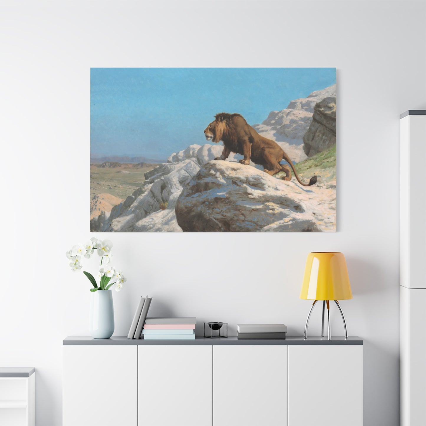 Lion on the Watch - Canvas Wrap