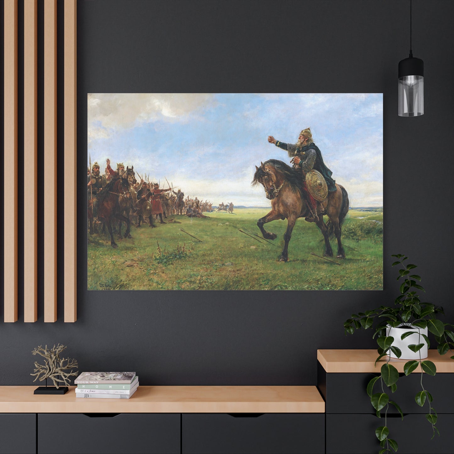 Gizur challenges the Huns - Canvas Wrap