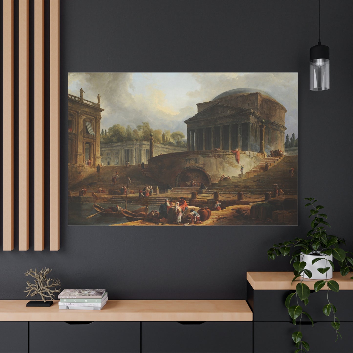 View of the Port of Ripetta - Canvas Wrap