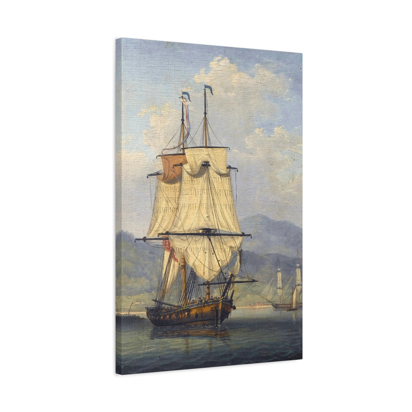 A 16-Gun Brig at Anchor in the Cove of Cork - Canvas Wrap