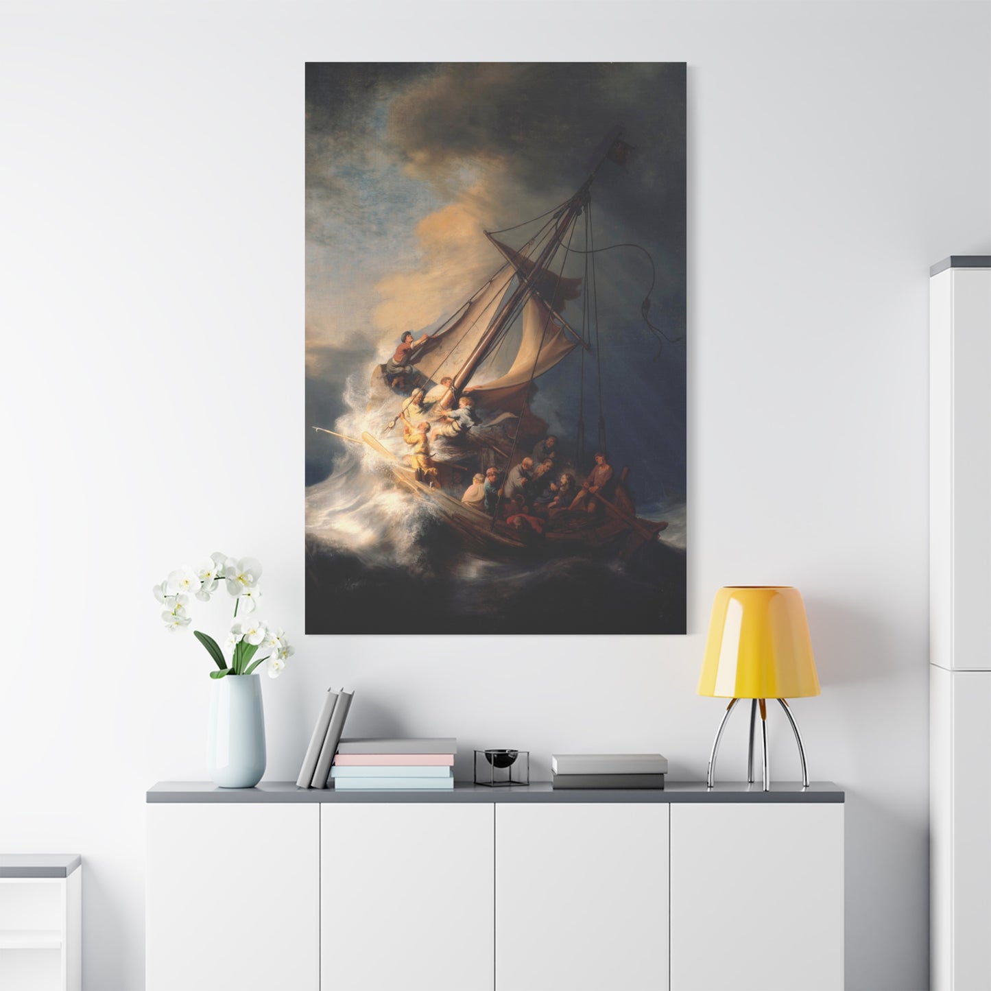 Christ in the Storm on the Lake of Galilee - Canvas Wrap