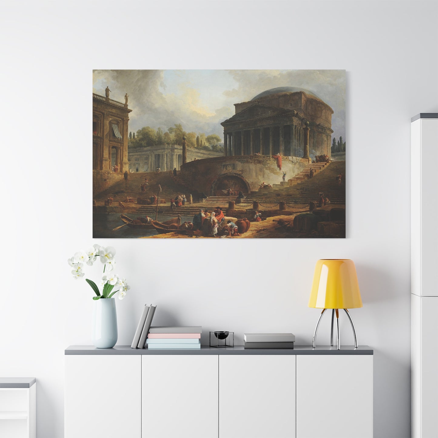 View of the Port of Ripetta - Canvas Wrap