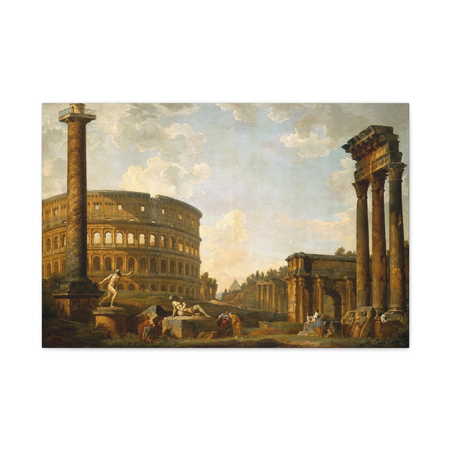 Roman Capriccio The Colosseum and Other Monuments - Canvas Wrap