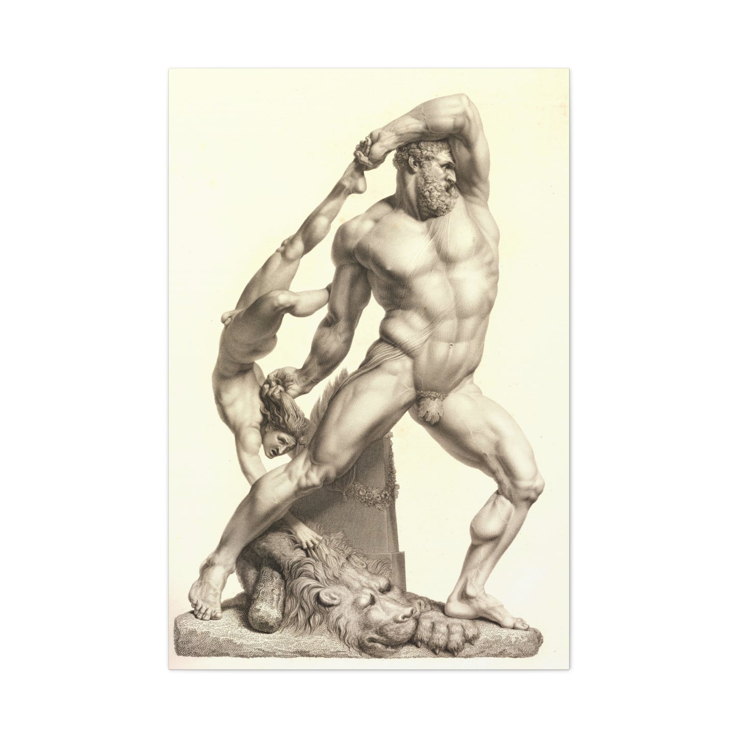 Hercules and Lichas - Canvas Wrap