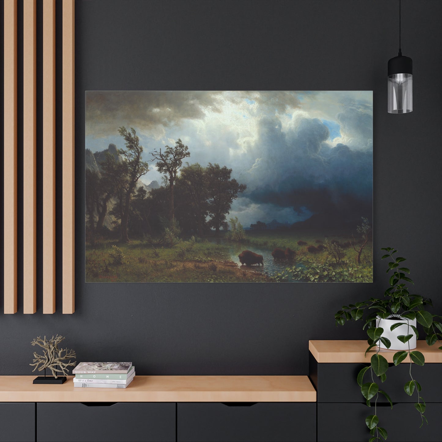 Buffalo Trail, The Impending Storm - Canvas Wrap