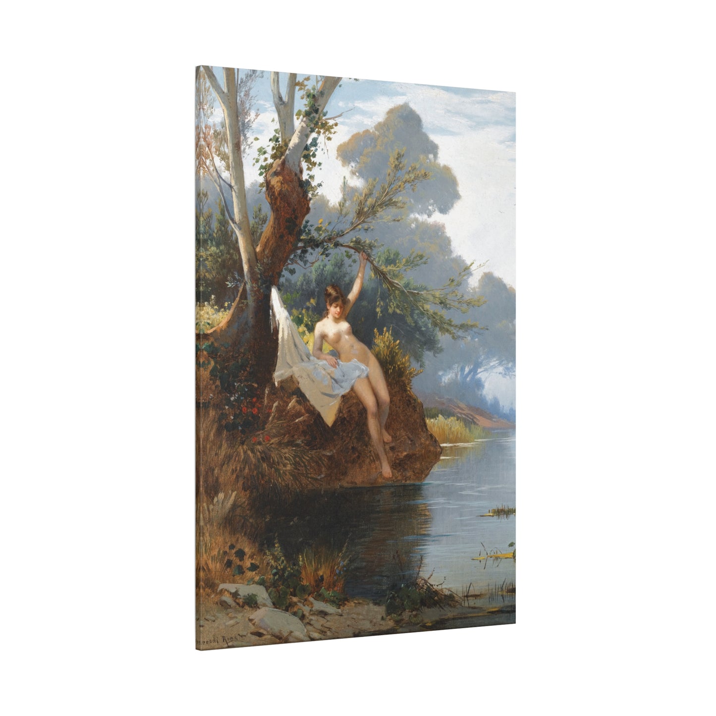 By the Riverbank - Canvas Wrap