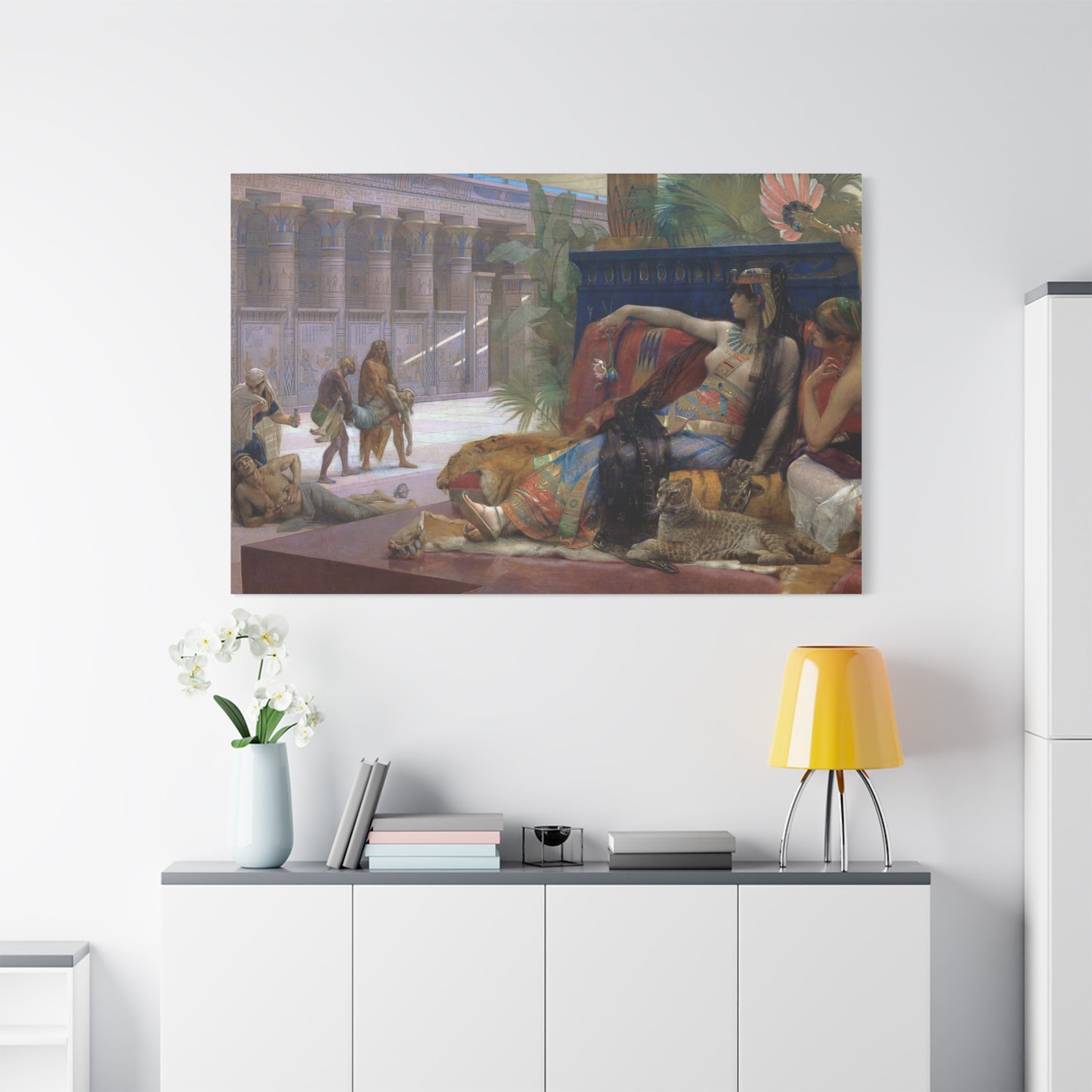 Cleopatra Testing Poisons on Condemned Prisoners - Canvas Wrap