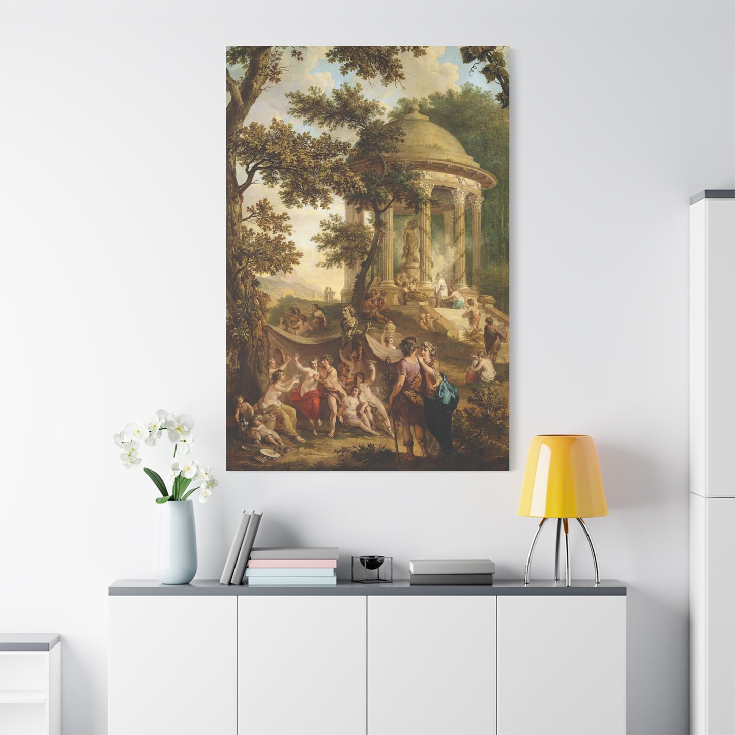 A Bacchanal In A Wooded Landscape - Canvas Wrap