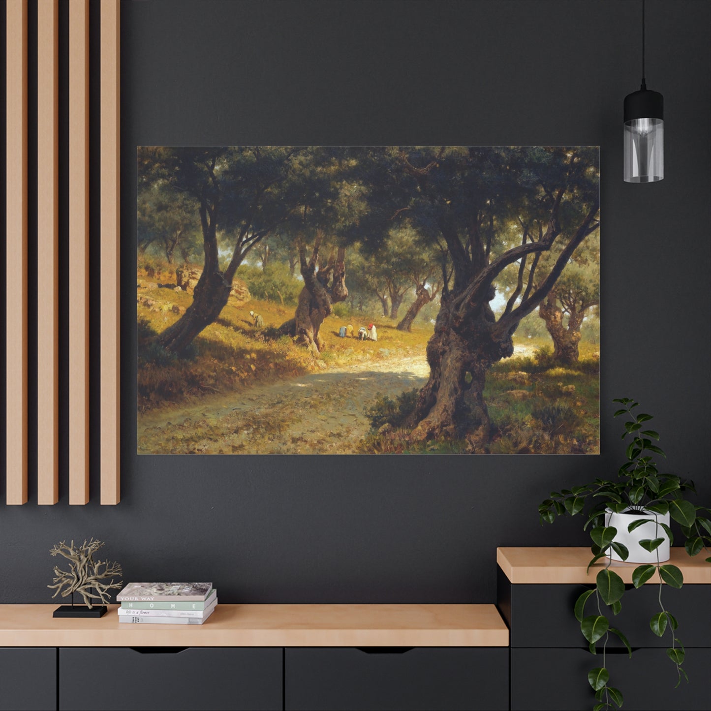 Poppies and Olive Trees - Canvas Wrap