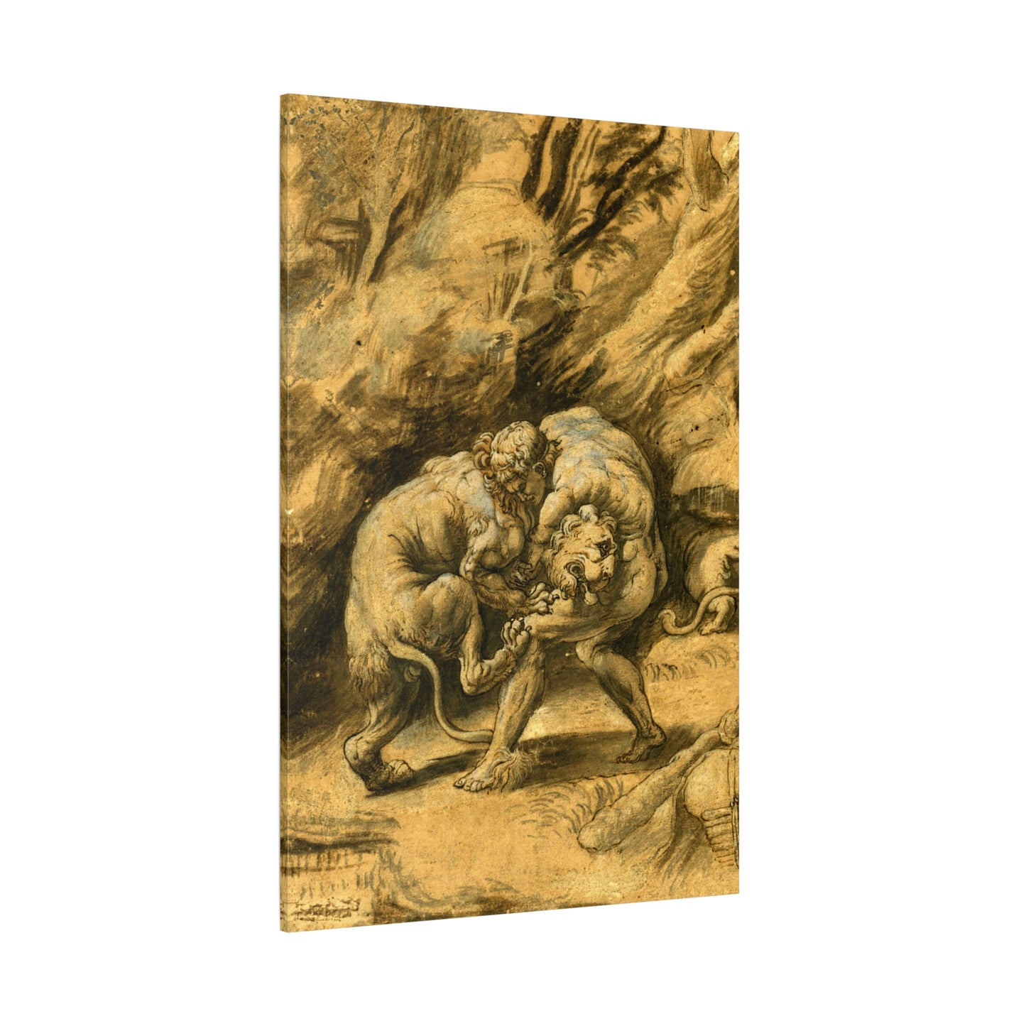 Hercules and the Nemian Lion - Canvas Wrap