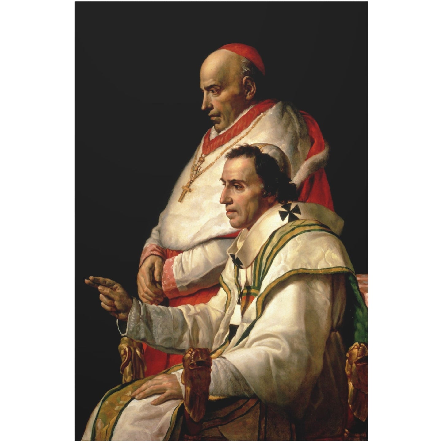Pope Pius VII and Cardinal Caprara - Canvas Wrap