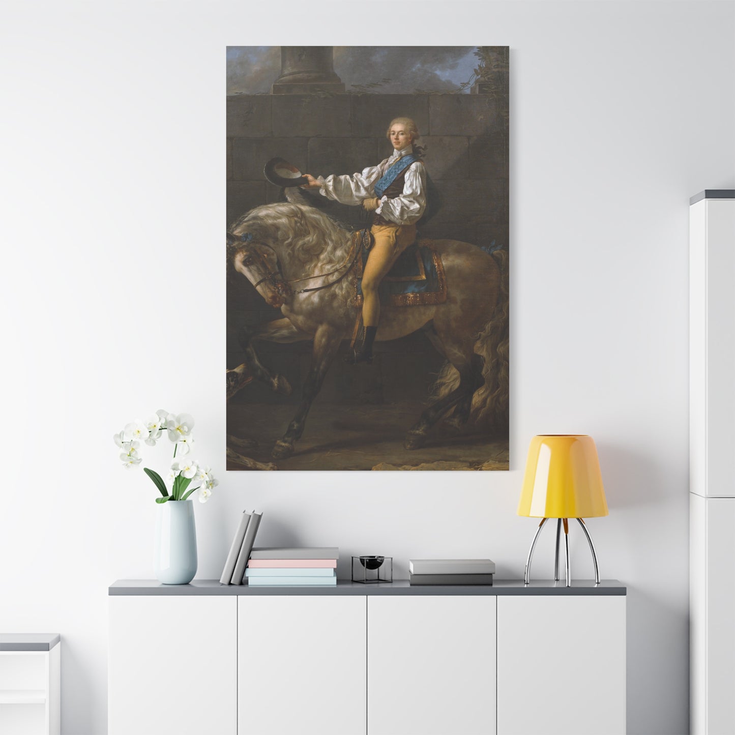 Equestrian portrait of Stanisław Kostka Potocki - Canvas Wrap
