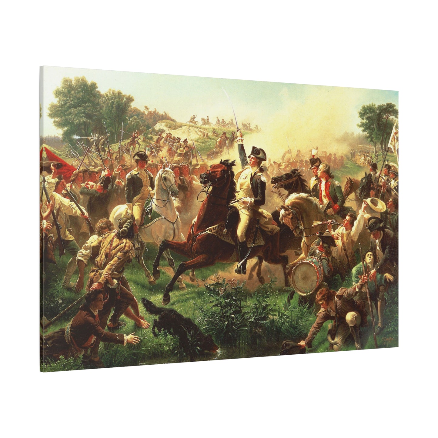 Washington Rallying the Troops at Monmouth - Canvas Wrap