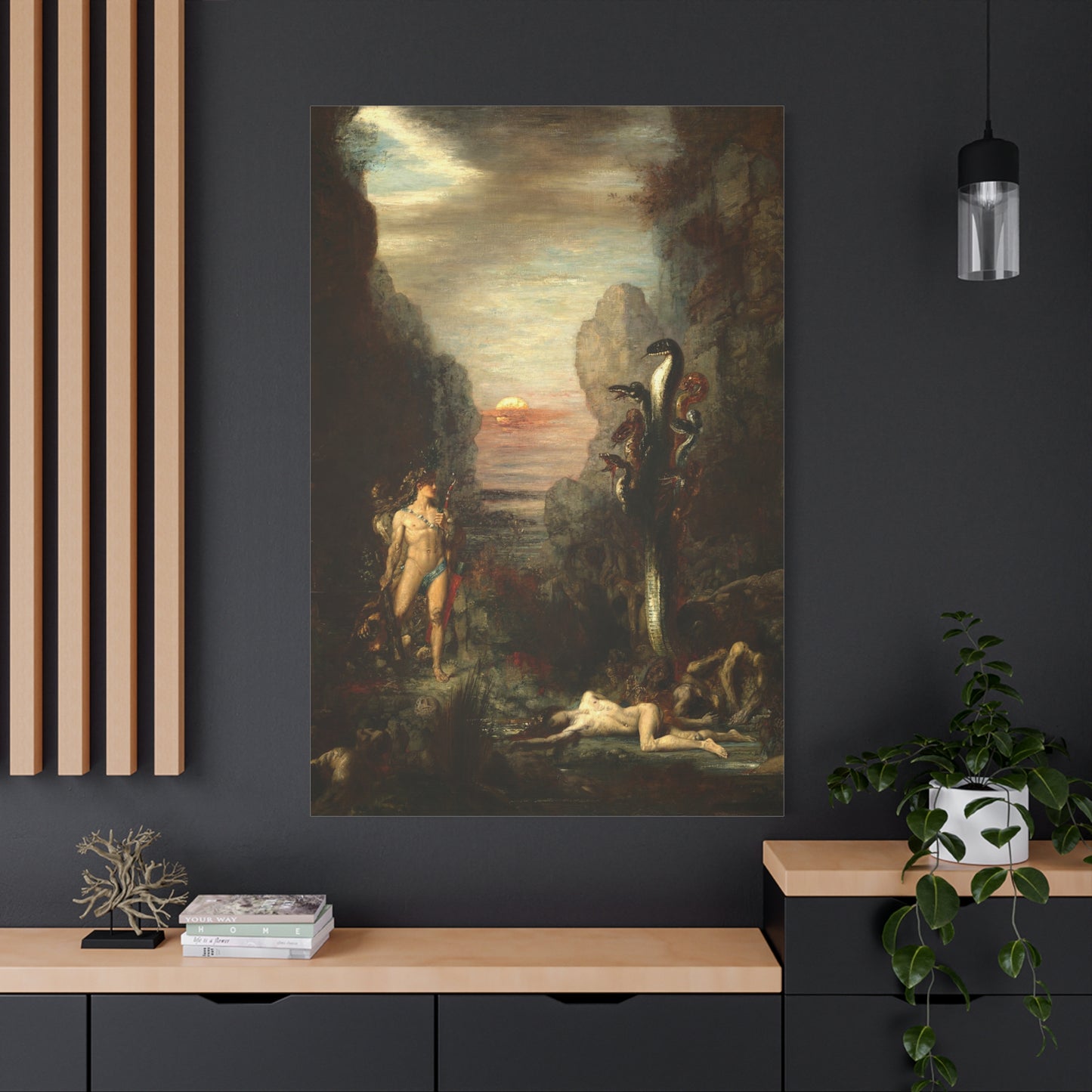 Hercules and the Lernaean Hydra - Canvas Wrap