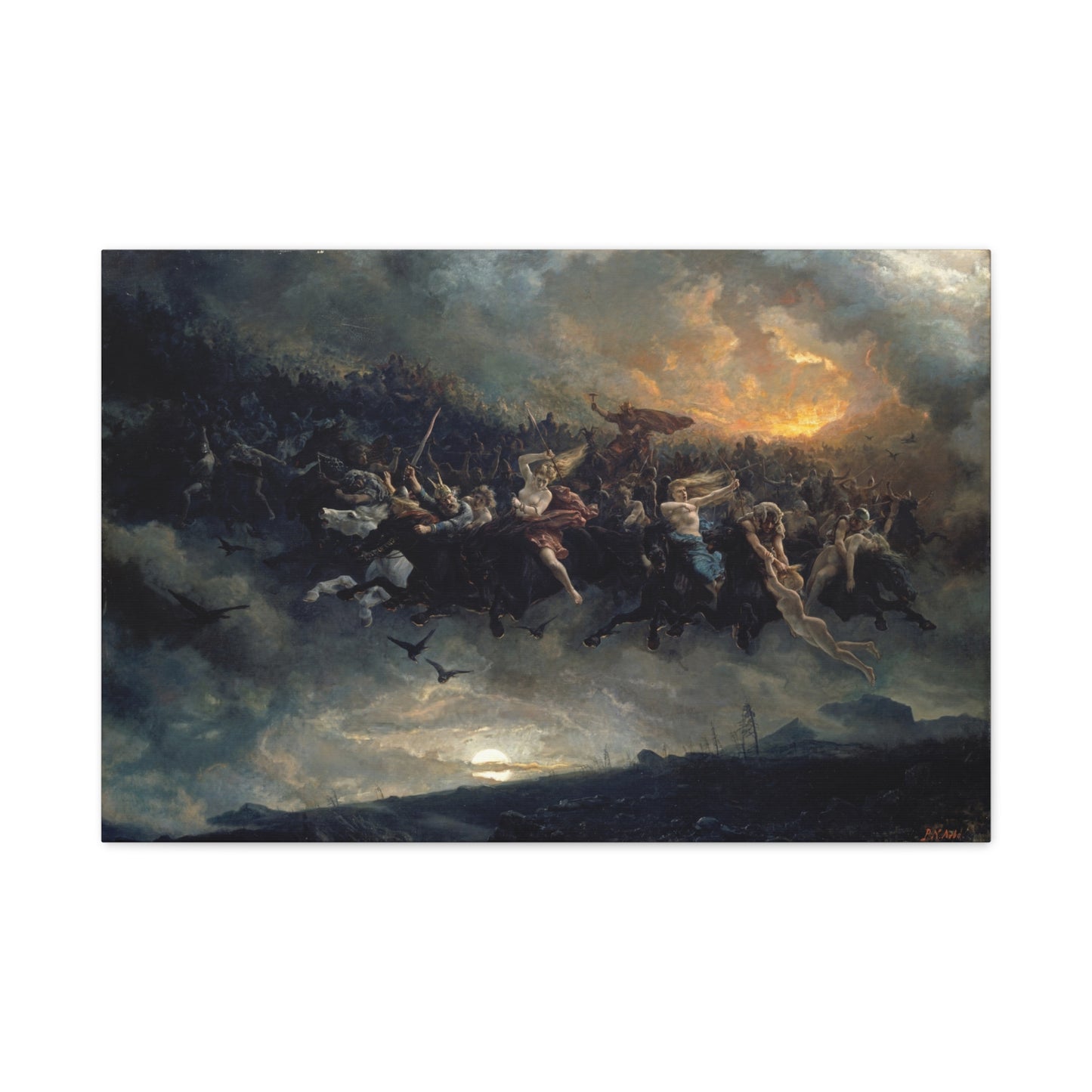 The Wild Hunt of Odin - Canvas Wrap