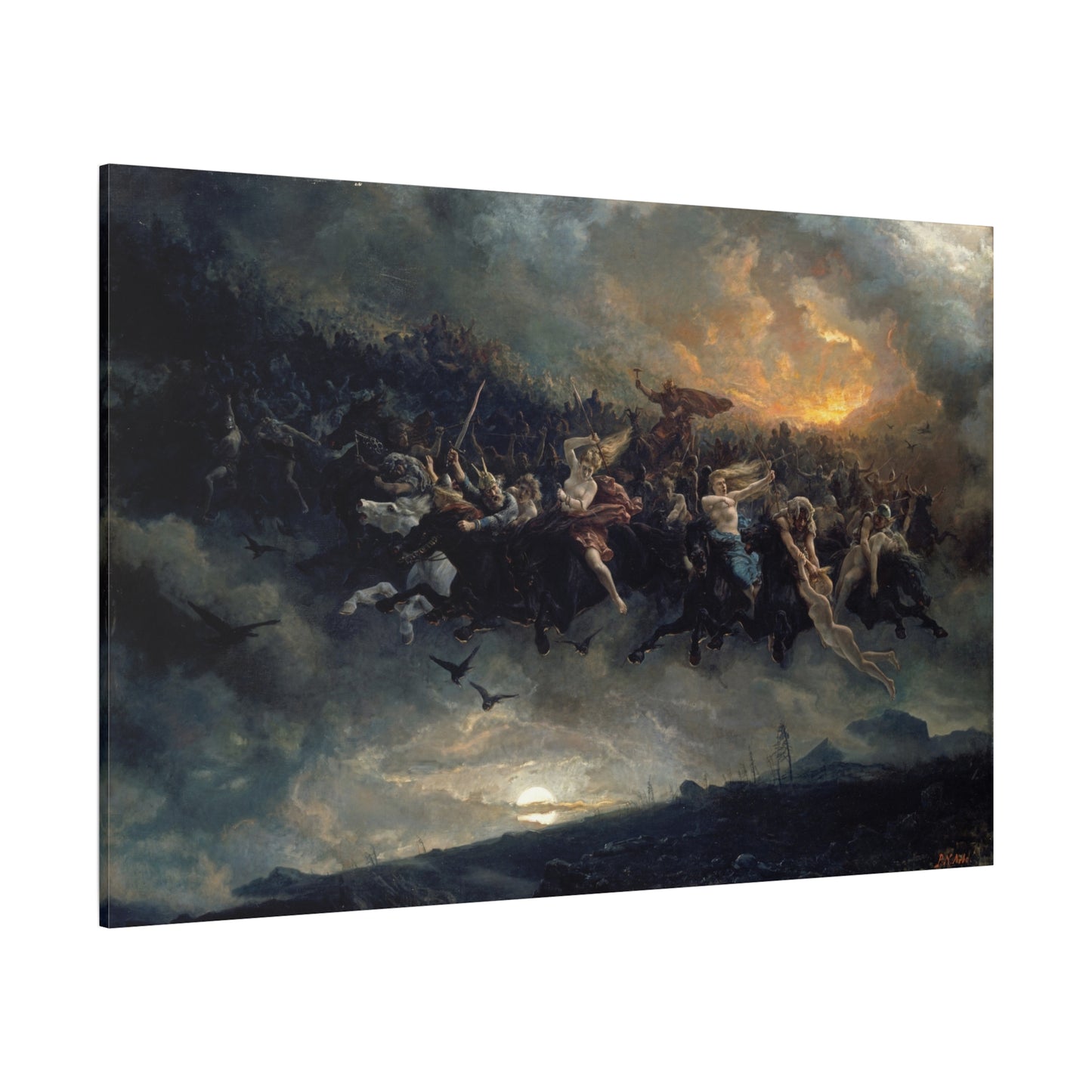 The Wild Hunt of Odin - Canvas Wrap