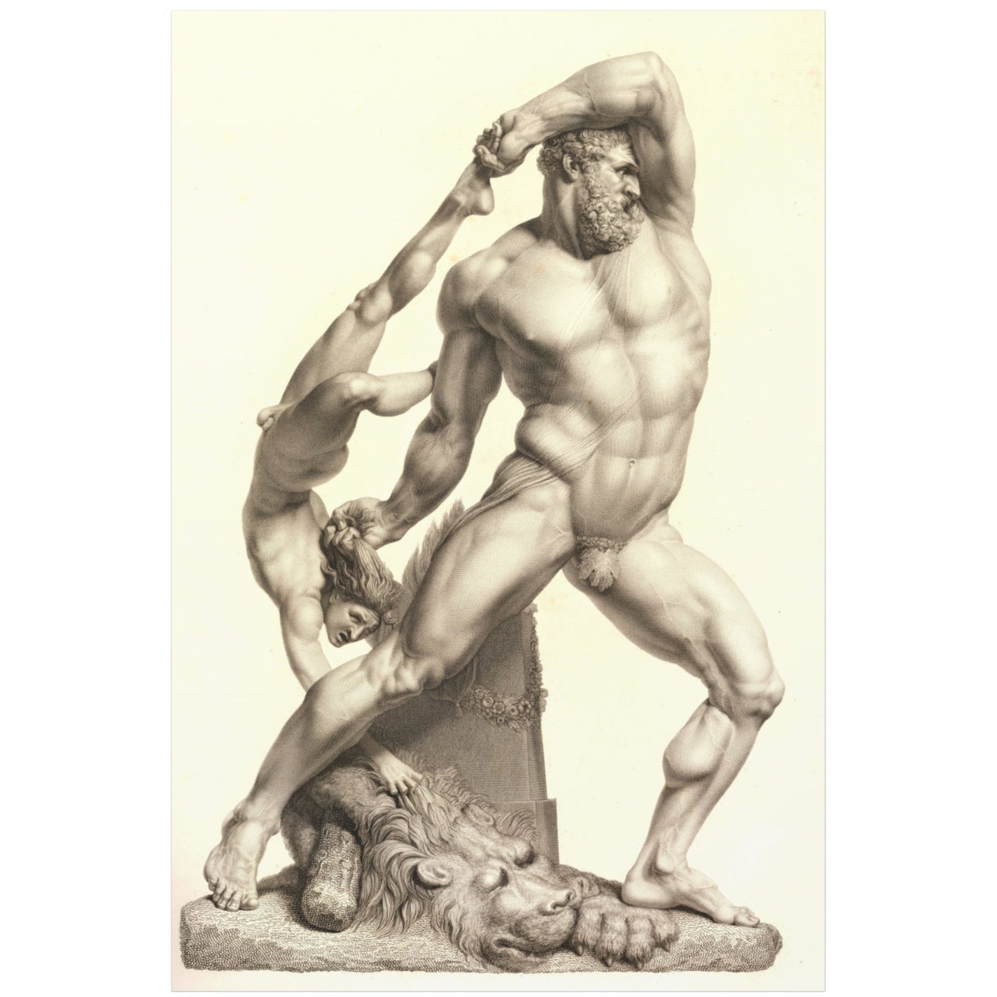 Hercules and Lichas - Canvas Wrap