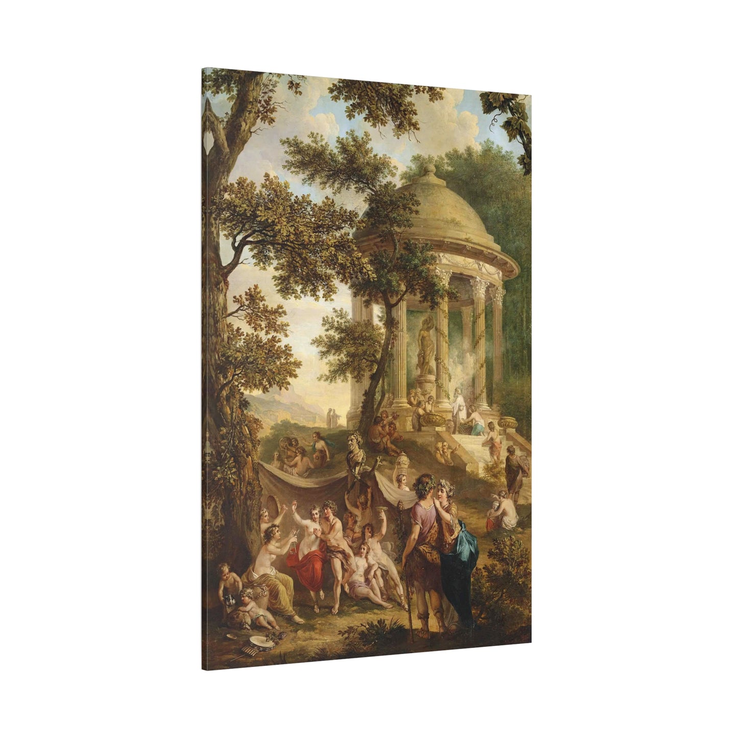 A Bacchanal In A Wooded Landscape - Canvas Wrap