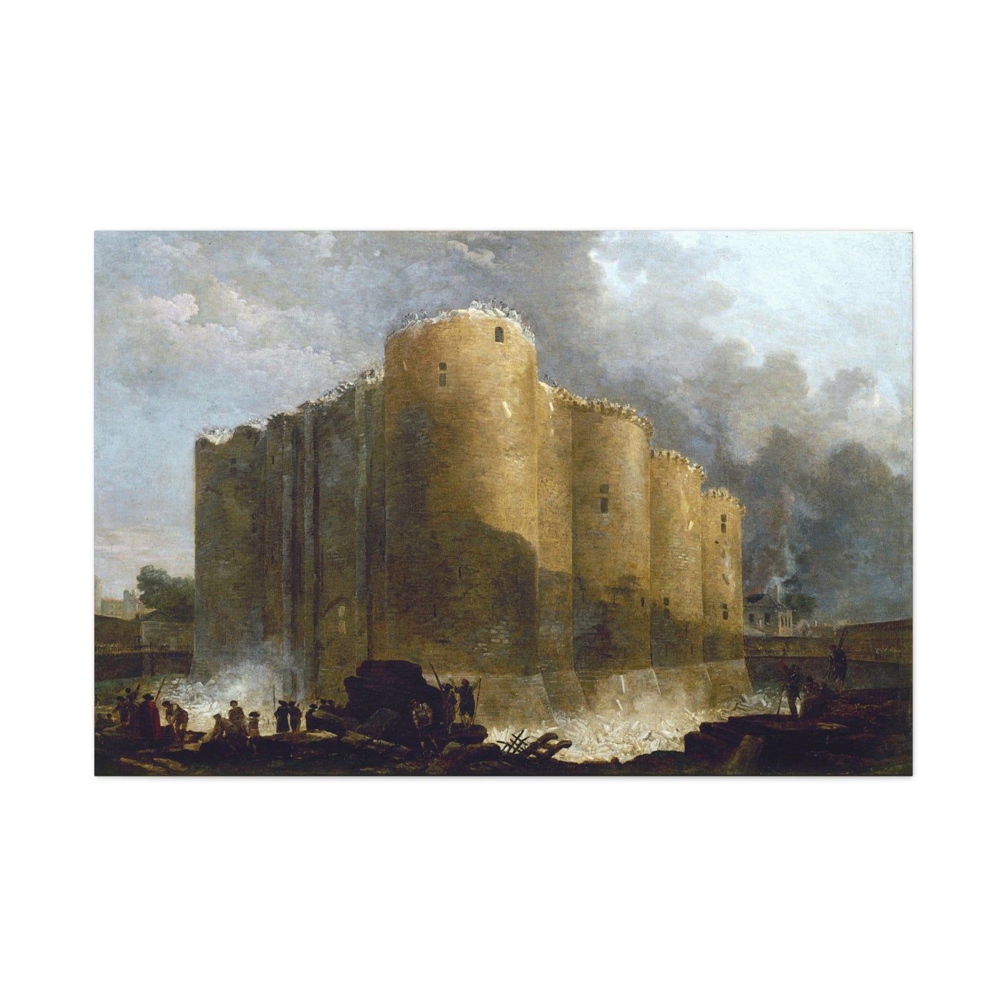 The Bastille in the first days of its demolition - Canvas Wrap