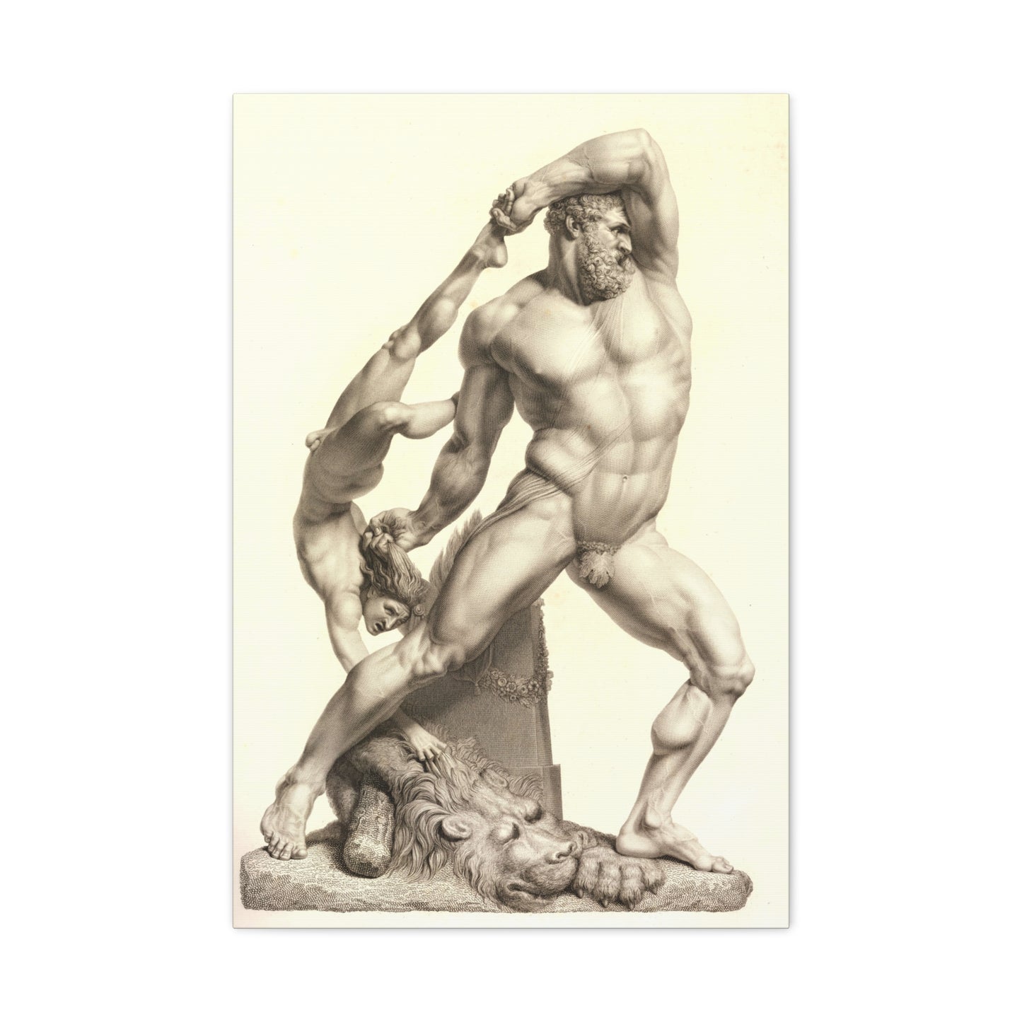 Hercules and Lichas - Canvas Wrap