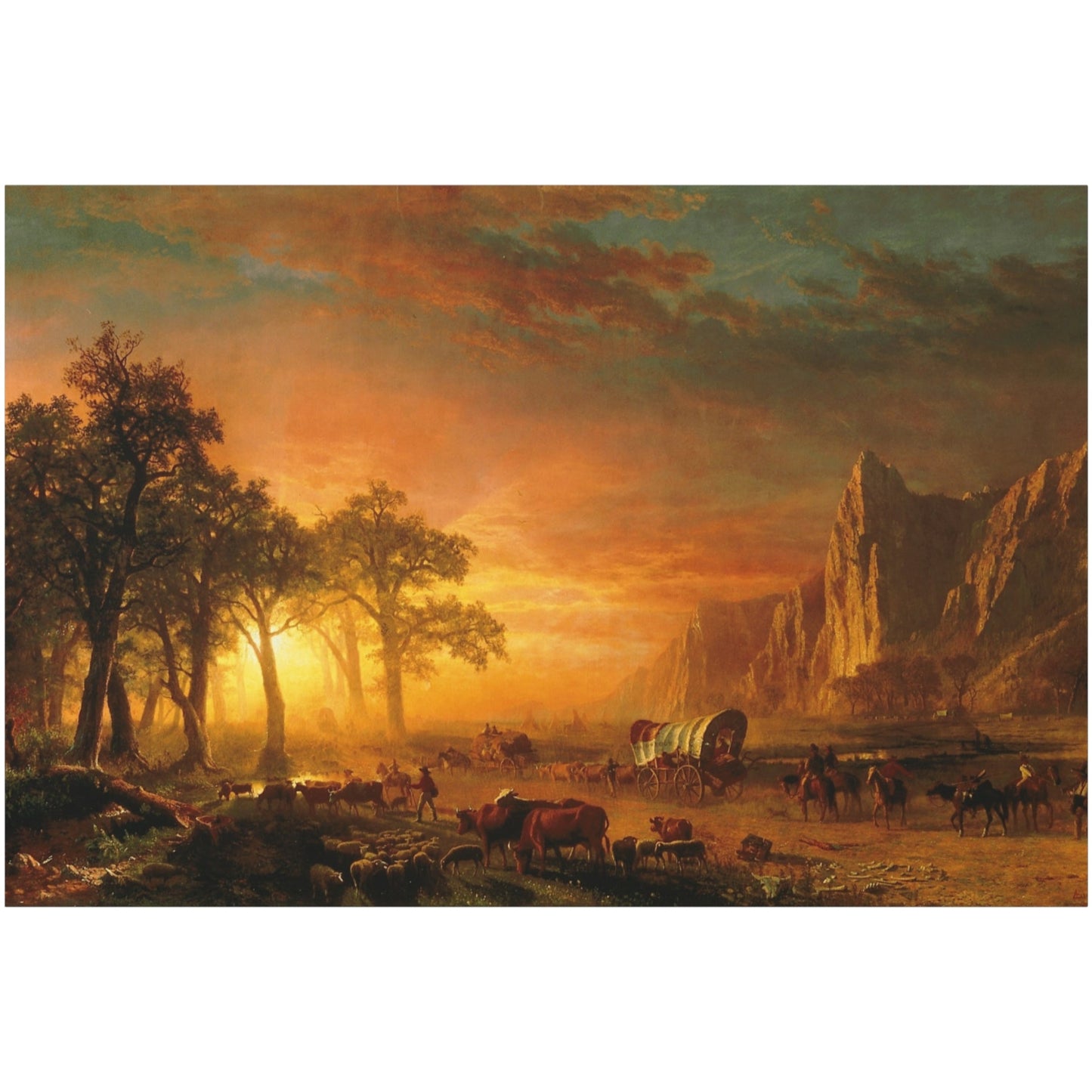 Emigrants Crossing the Plains - Canvas Wrap