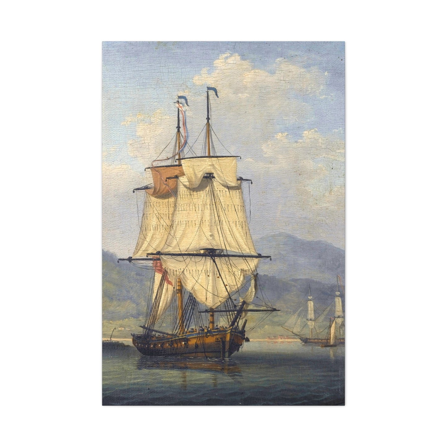 A 16-Gun Brig at Anchor in the Cove of Cork - Canvas Wrap